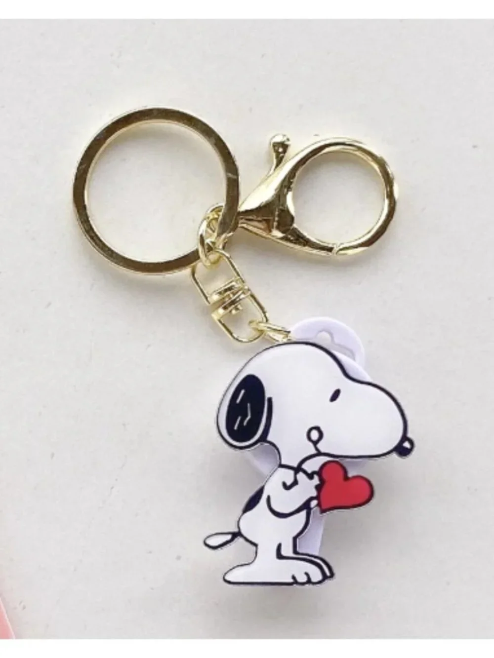 Snoopy Peanuts Retractable ID Badge Holder Keychain Card Case w/ Clip New